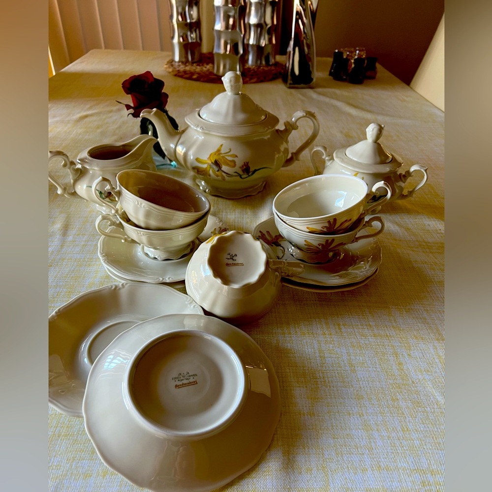 Bavaria Handmalerei Porcelain set, absolutely gorgeous set ANTIQUE